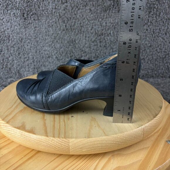 Earth Day Tripper Kitten Heel Shoe Womens 6 Leather Admiral Blue Slip On Pump - Picture 6 of 11